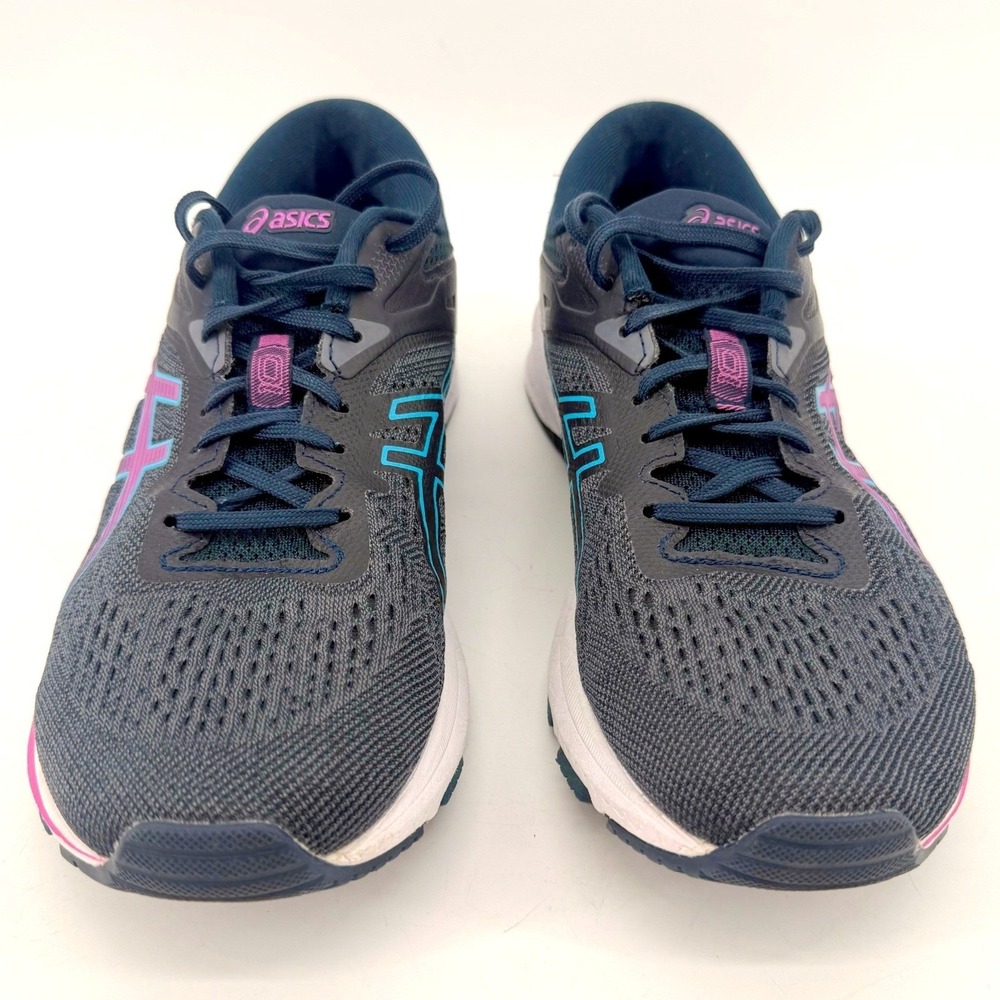 ASICS GT-1000 10 Running Shoes Womens 8 Grey Blue Pink Stability Gym Comfort - Picture 6 of 10